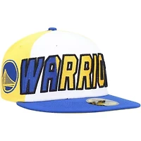 NBA White/Royal Golden State Warriors Back Half 9FIFTY Fitted Hat