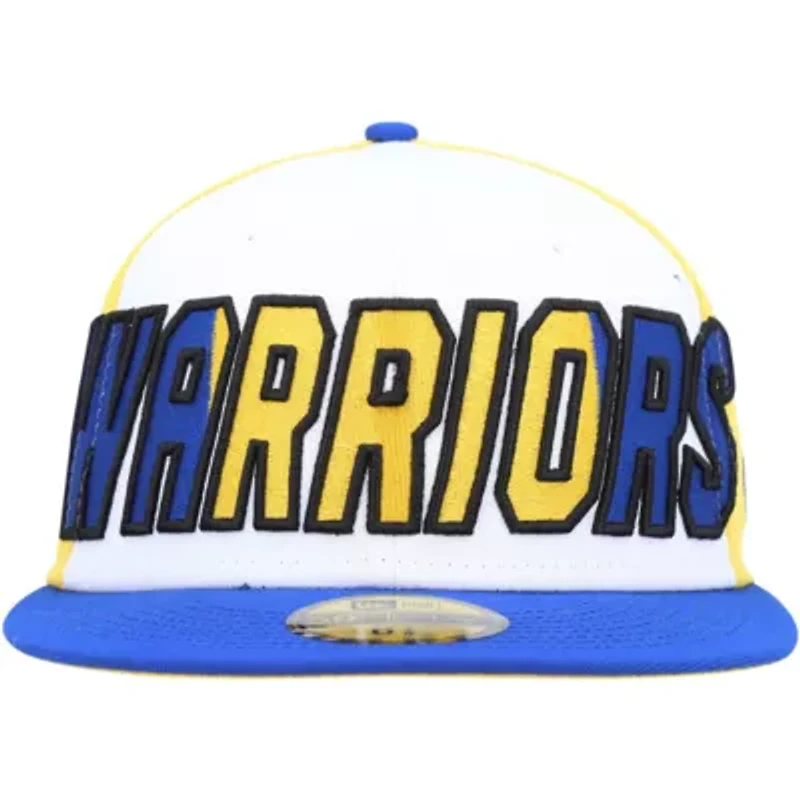 NBA White/Royal Golden State Warriors Back Half 9FIFTY Fitted Hat