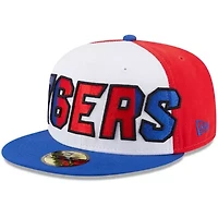 NBA White/Royal Philadelphia 76ers Back Half 9FIFTY Fitted Hat