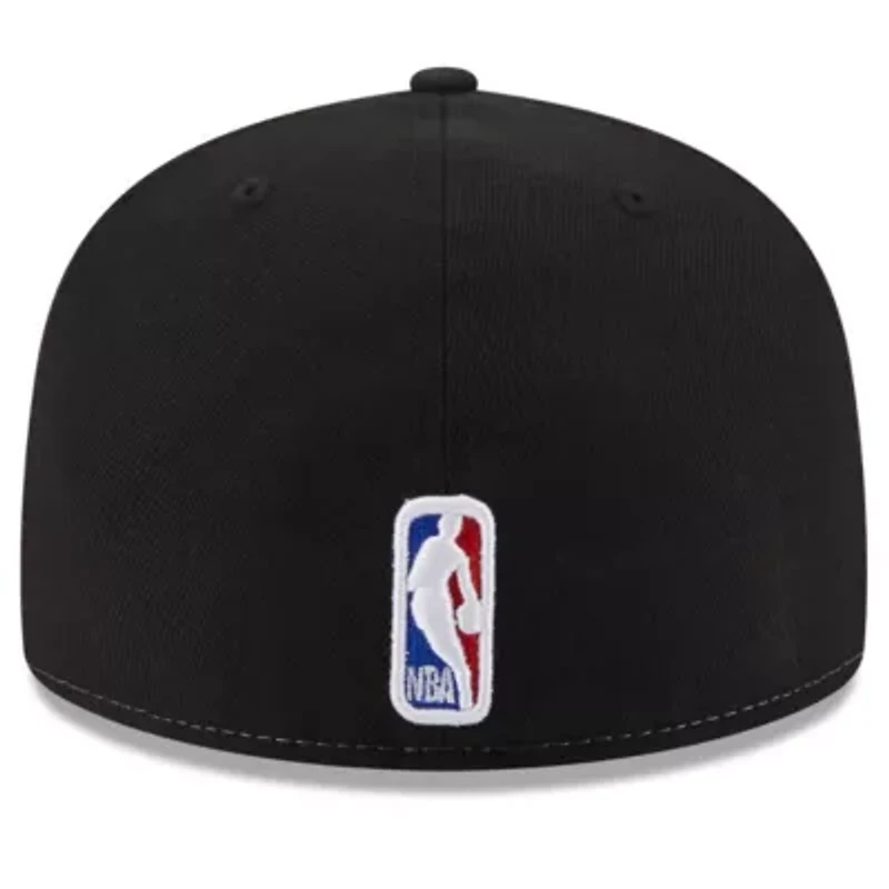 NBA White/Black Portland Trail Blazers Back Half 59FIFTY Fitted Hat