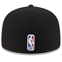 NBA White/Black Portland Trail Blazers Back Half 59FIFTY Fitted Hat
