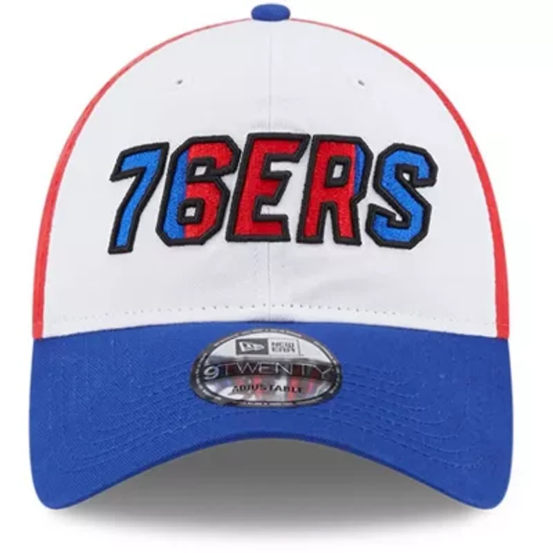 NBA White/Royal Philadelphia 76ers Back Half 9TWENTY Adjustable Hat