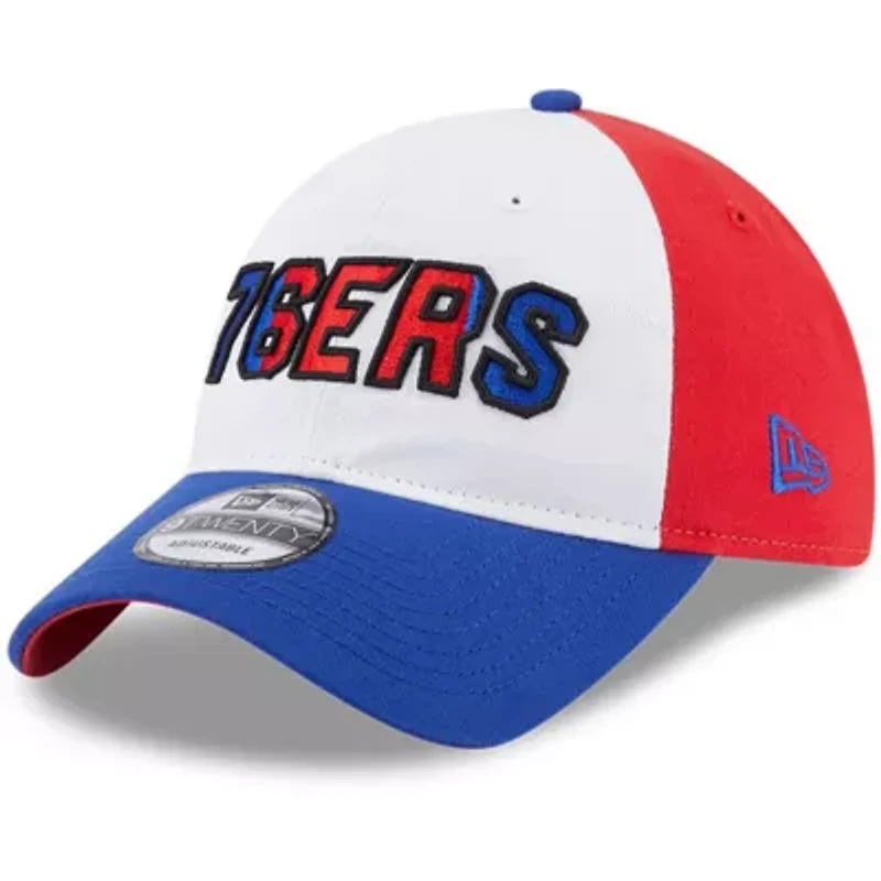 NBA White/Royal Philadelphia 76ers Back Half 9TWENTY Adjustable Hat