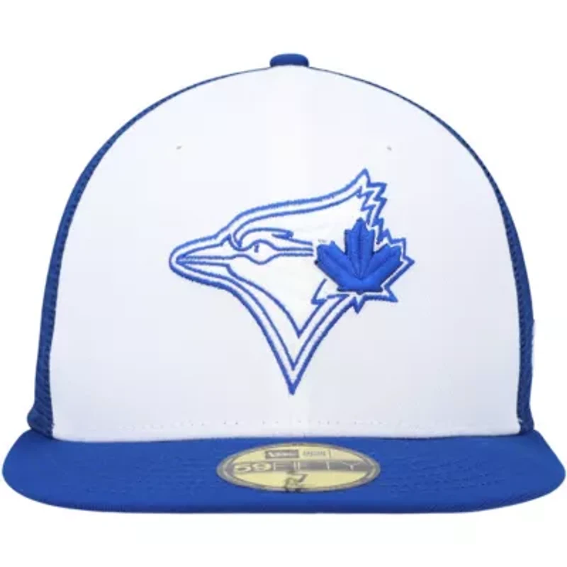 Toronto Blue Jays MLB White/Royal 2023 On-Field Batting Practice 59FIFTY Fitted Hat