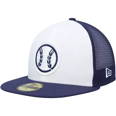 MLB White/Navy Milwaukee Brewers 2023 On-Field Batting Practice 59FIFTY Fitted Hat