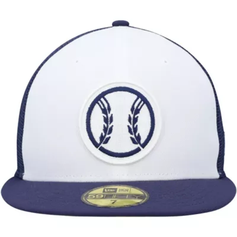 MLB White/Navy Milwaukee Brewers 2023 On-Field Batting Practice 59FIFTY Fitted Hat