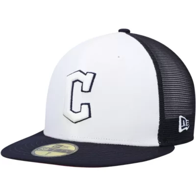 MLB White/Navy Cleveland Guardians 2023 On-Field Batting Practice 59FIFTY Fitted Hat