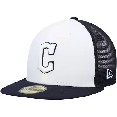 MLB White/Navy Cleveland Guardians 2023 On-Field Batting Practice 59FIFTY Fitted Hat