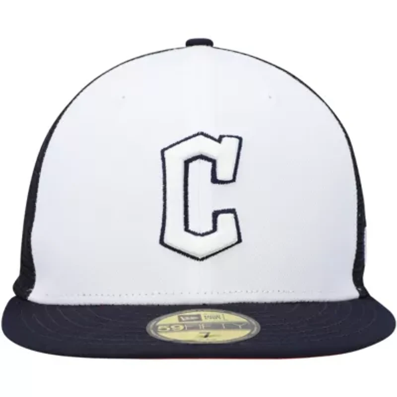 MLB White/Navy Cleveland Guardians 2023 On-Field Batting Practice 59FIFTY Fitted Hat