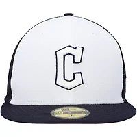MLB White/Navy Cleveland Guardians 2023 On-Field Batting Practice 59FIFTY Fitted Hat