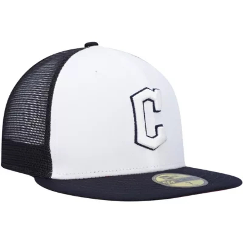 MLB White/Navy Cleveland Guardians 2023 On-Field Batting Practice 59FIFTY Fitted Hat