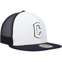 MLB White/Navy Cleveland Guardians 2023 On-Field Batting Practice 59FIFTY Fitted Hat