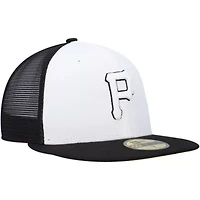 MLB White/Black Pittsburgh Pirates 2023 On-Field Batting Practice 59FIFTY Fitted Hat