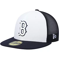 Boston Red Sox MLB White/Navy 2023 On-Field Batting Practice 59FIFTY Fitted Hat