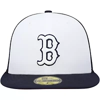 Boston Red Sox MLB White/Navy 2023 On-Field Batting Practice 59FIFTY Fitted Hat