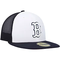Boston Red Sox MLB White/Navy 2023 On-Field Batting Practice 59FIFTY Fitted Hat