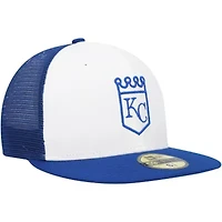 MLB White/Blue Kansas City Royals 2023 On-Field Batting Practice 59FIFTY Fitted Hat