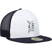 MLB White/Navy Detroit Tigers 2023 On-Field Batting Practice 59FIFTY Fitted Hat