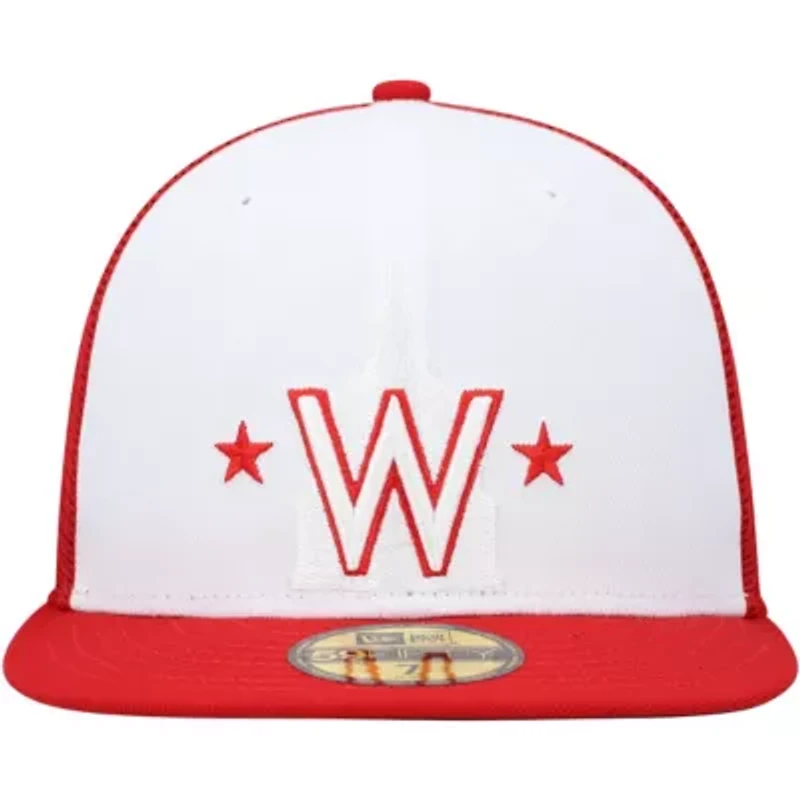 MLB White/Red Washington Nationals 2023 On-Field Batting Practice 59FIFTY Fitted Hat
