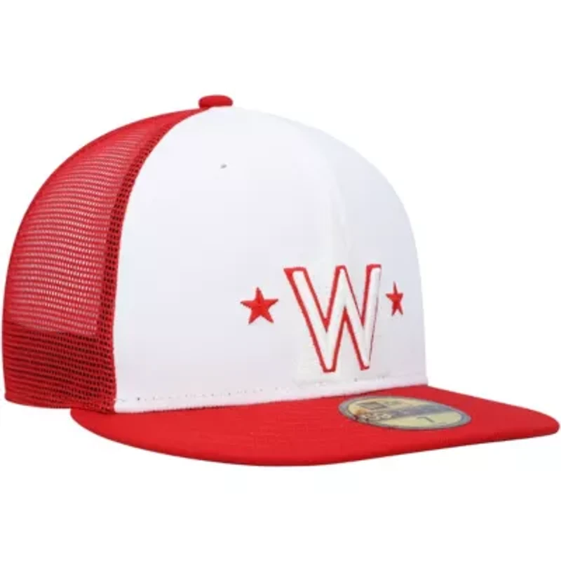 MLB White/Red Washington Nationals 2023 On-Field Batting Practice 59FIFTY Fitted Hat