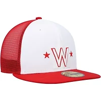 MLB White/Red Washington Nationals 2023 On-Field Batting Practice 59FIFTY Fitted Hat