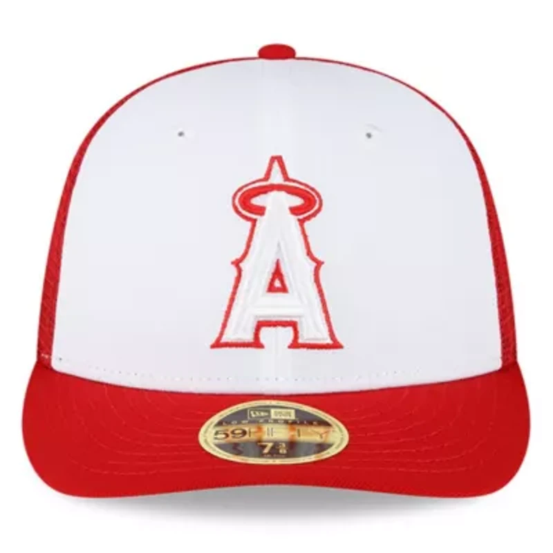 MLB White/Red Los Angeles Angels 2023 On-Field Batting Practice Low 59FIFTY Fitted Hat