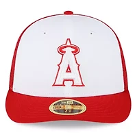 MLB White/Red Los Angeles Angels 2023 On-Field Batting Practice Low 59FIFTY Fitted Hat