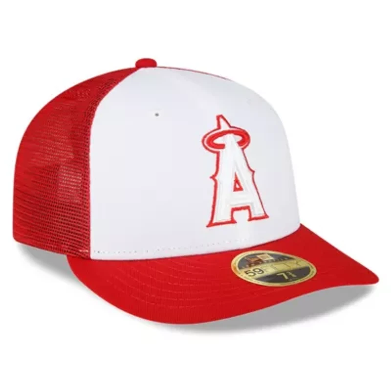 MLB White/Red Los Angeles Angels 2023 On-Field Batting Practice Low 59FIFTY Fitted Hat