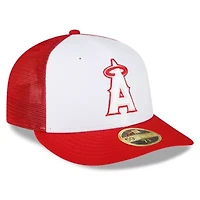 MLB White/Red Los Angeles Angels 2023 On-Field Batting Practice Low 59FIFTY Fitted Hat