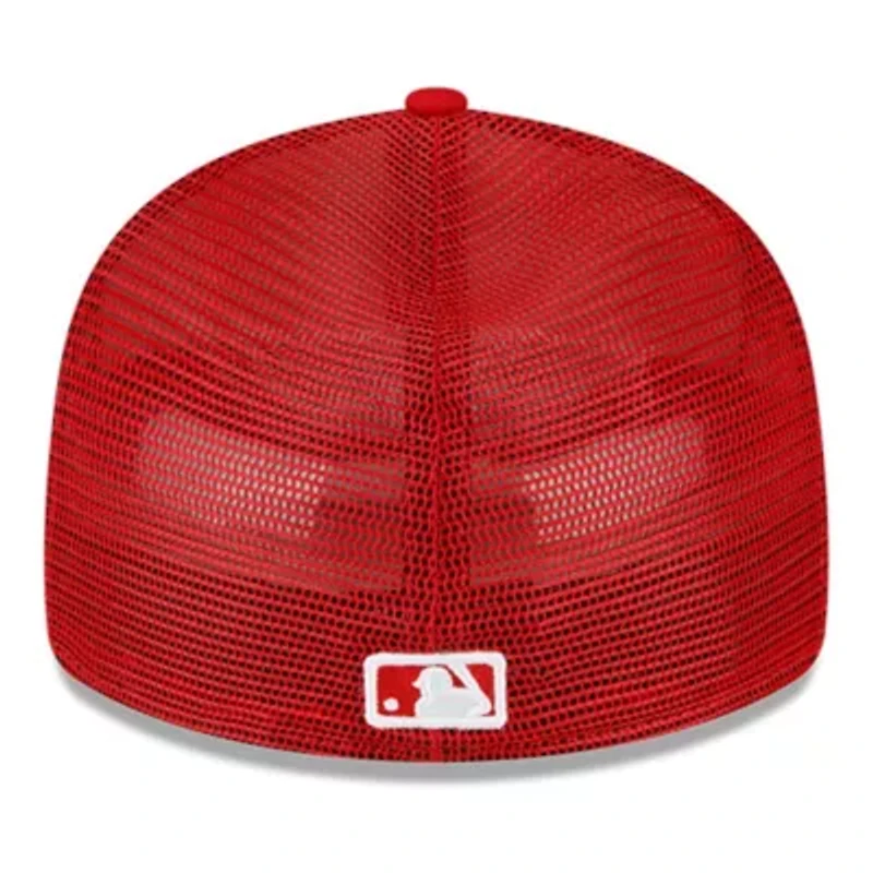 MLB White/Red Los Angeles Angels 2023 On-Field Batting Practice Low 59FIFTY Fitted Hat