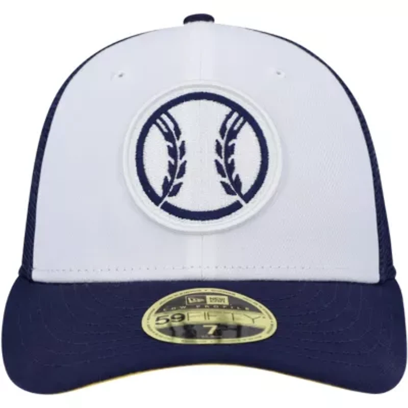 MLB White/Navy Milwaukee Brewers 2023 On-Field Batting Practice Low 59FIFTY Fitted Hat