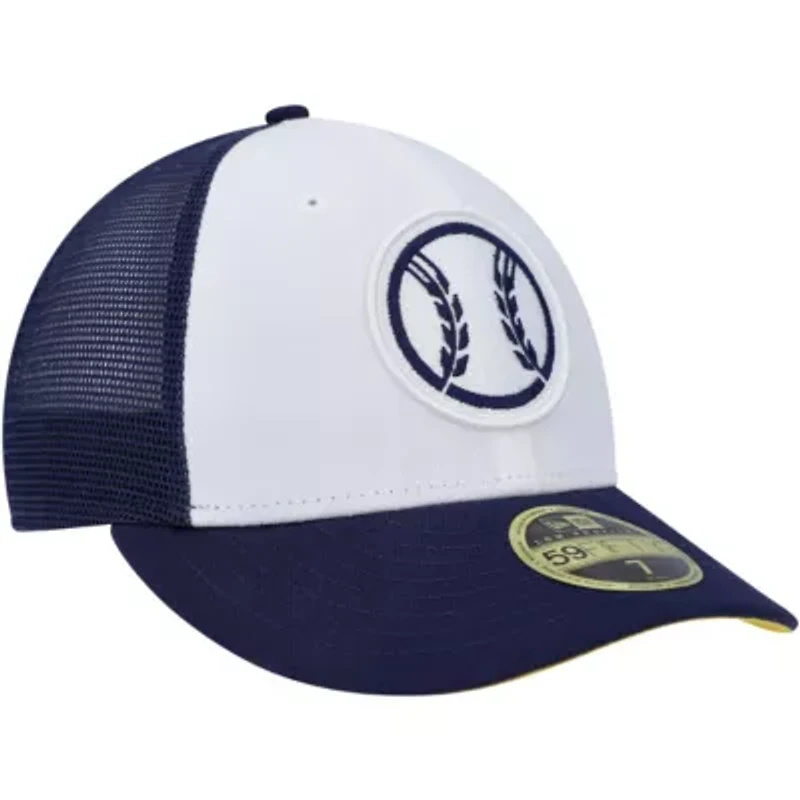 MLB White/Navy Milwaukee Brewers 2023 On-Field Batting Practice Low 59FIFTY Fitted Hat