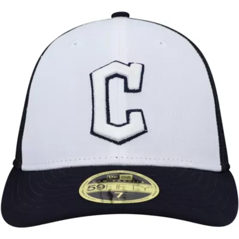 MLB White/Navy Cleveland Guardians 2023 On-Field Batting Practice Low 59FIFTY Fitted Hat