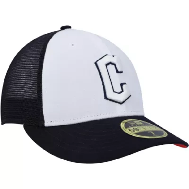 MLB White/Navy Cleveland Guardians 2023 On-Field Batting Practice Low 59FIFTY Fitted Hat