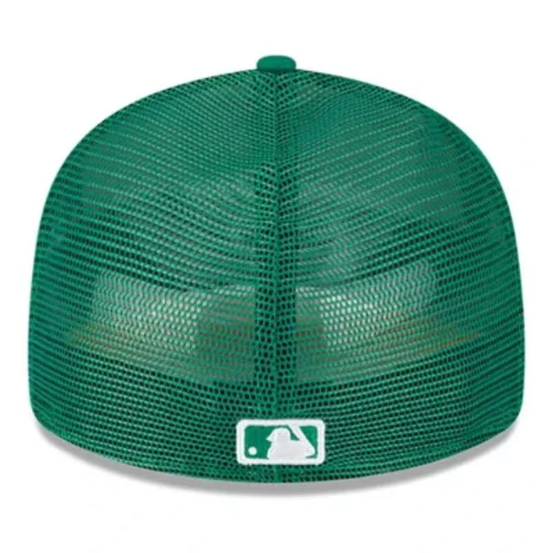 Oakland Athletics MLB White/Green 2023 On-Field Batting Practice Low 59FIFTY Fitted Hat