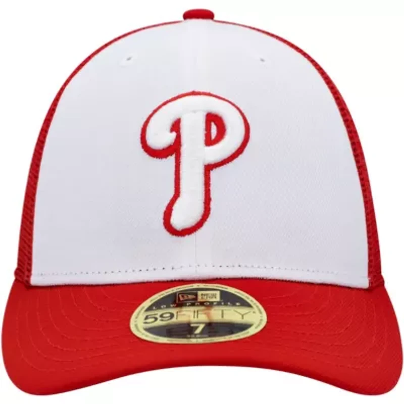 MLB White/Red Philadelphia Phillies 2023 On-Field Batting Practice Low 59FIFTY Fitted Hat