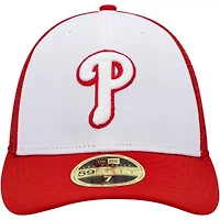 MLB White/Red Philadelphia Phillies 2023 On-Field Batting Practice Low 59FIFTY Fitted Hat