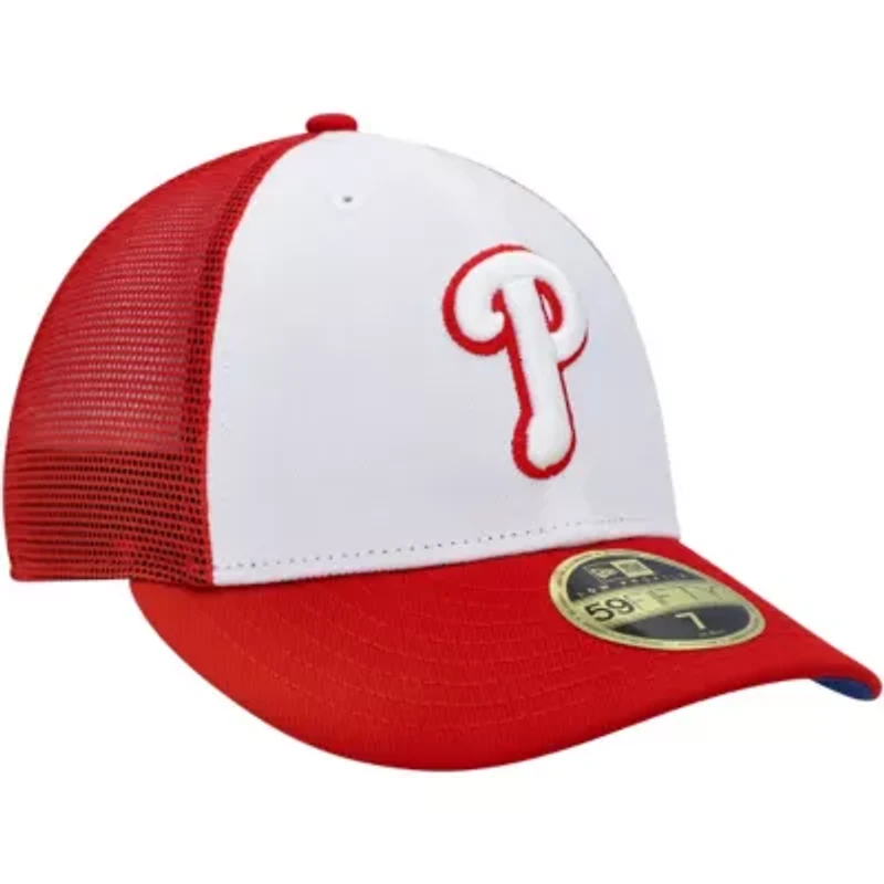 MLB White/Red Philadelphia Phillies 2023 On-Field Batting Practice Low 59FIFTY Fitted Hat