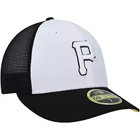 MLB White/Black Pittsburgh Pirates 2023 On-Field Batting Practice Low 59FIFTY Fitted Hat