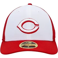 MLB White/Red Cincinnati Reds 2023 On-Field Batting Practice Low 59FIFTY Fitted Hat
