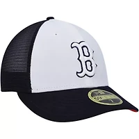 Boston Red Sox MLB White/Navy 2023 On-Field Batting Practice Low 59FIFTY Fitted Hat