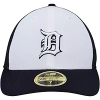 MLB White/Navy Detroit Tigers 2023 On-Field Batting Practice Low 59FIFTY Fitted Hat