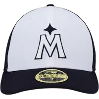 MLB White/Navy Minnesota Twins 2023 On-Field Batting Practice Low 59FIFTY Fitted Hat