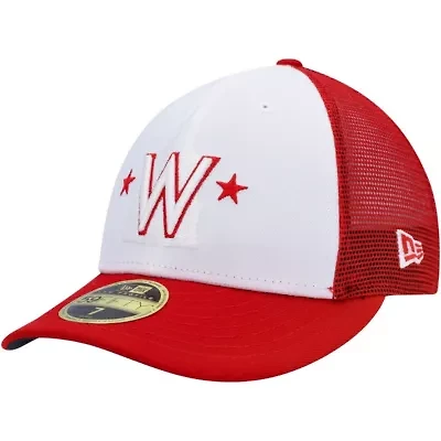 MLB White/Red Washington Nationals 2023 On-Field Batting Practice Low 59FIFTY Fitted Hat