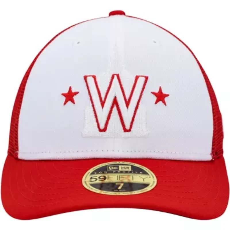 MLB White/Red Washington Nationals 2023 On-Field Batting Practice Low 59FIFTY Fitted Hat