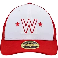MLB White/Red Washington Nationals 2023 On-Field Batting Practice Low 59FIFTY Fitted Hat