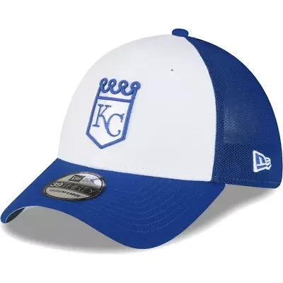 MLB Royal/White Kansas City Royals 2023 On-Field Batting Practice 39THIRTY Flex Hat