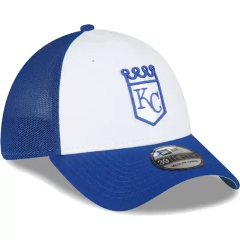 MLB Royal/White Kansas City Royals 2023 On-Field Batting Practice 39THIRTY Flex Hat