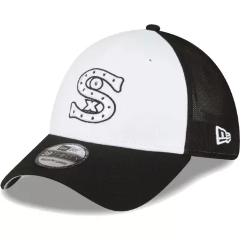 Chicago White Sox MLB Black/White 2023 On-Field Batting Practice 39THIRTY Flex Hat