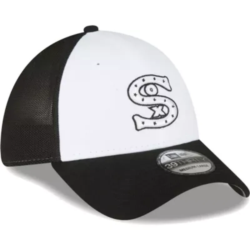 Chicago White Sox MLB Black/White 2023 On-Field Batting Practice 39THIRTY Flex Hat